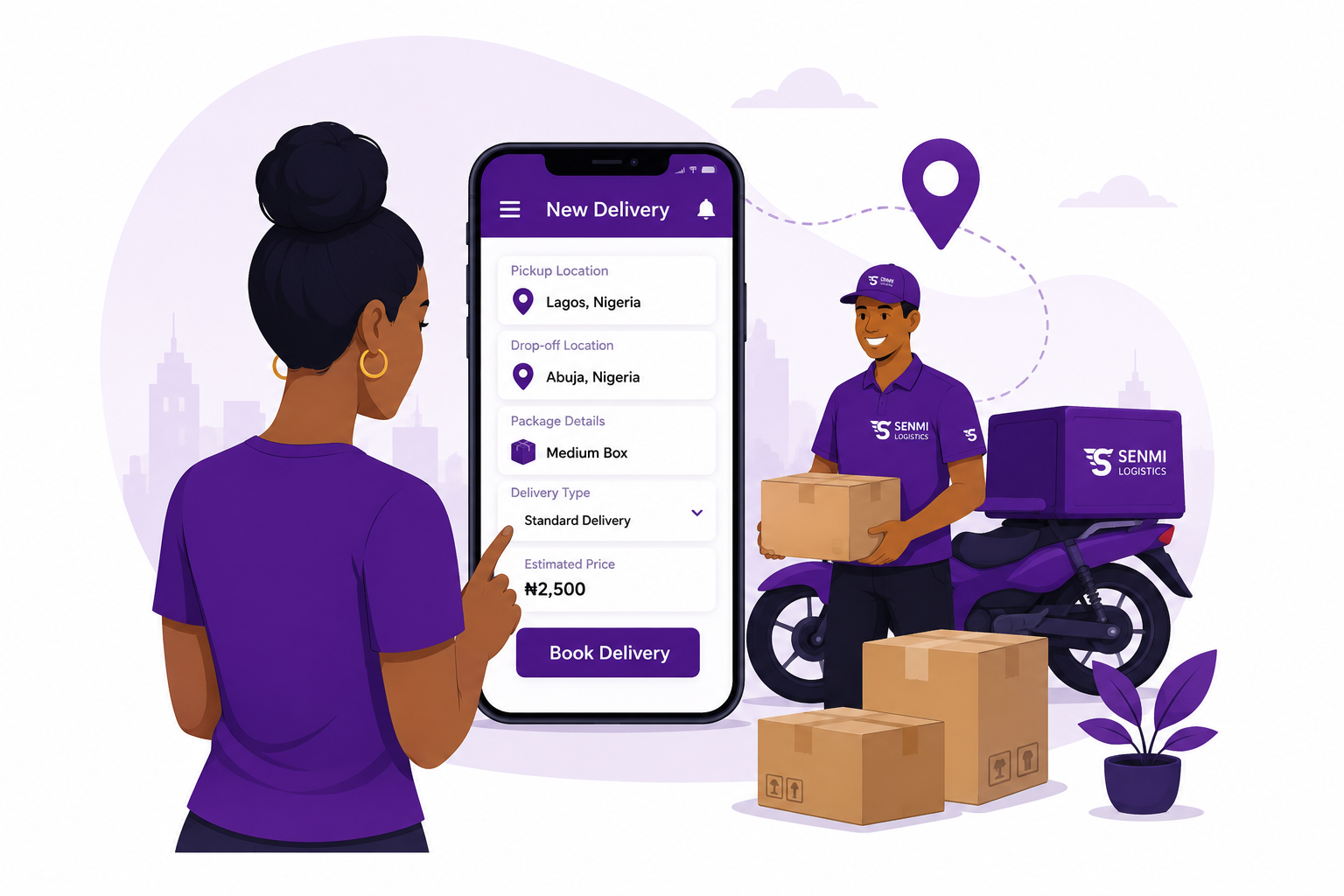 Create a delivery request